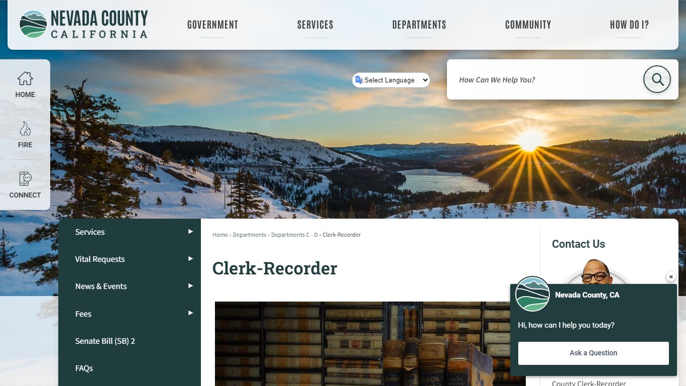 Clerk-Recorder | Nevada County, CA